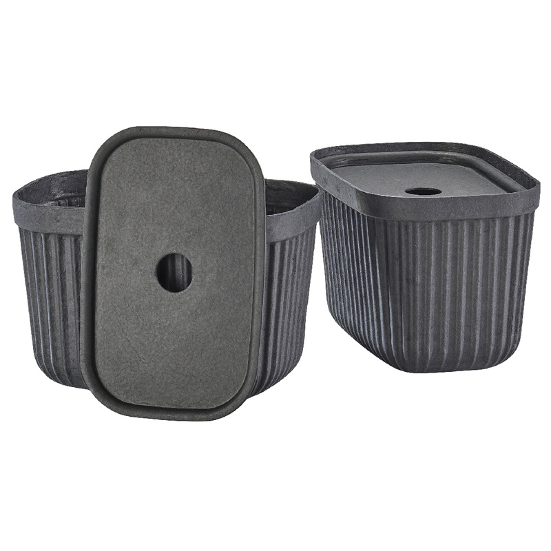 Zone Denmark - Pudełka do przechowywania 2 szt. Pulp 15x23x15 cm Black