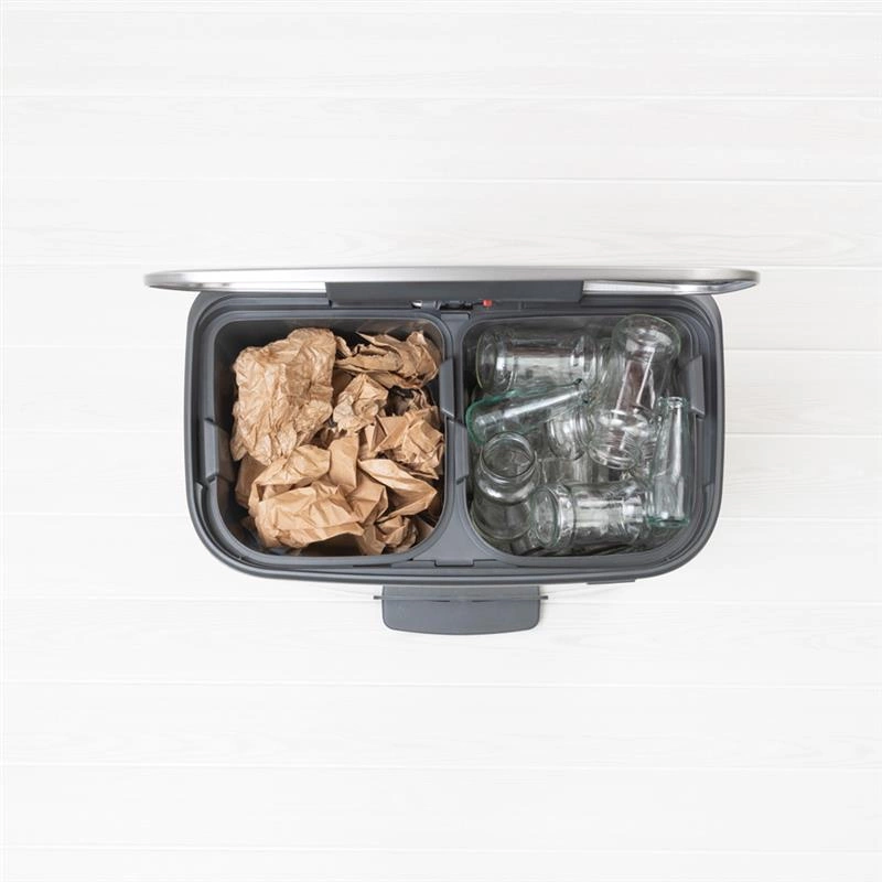 Brabantia - Kosz na śmieci pedałowy Bo 2x30L stal matowa FPP