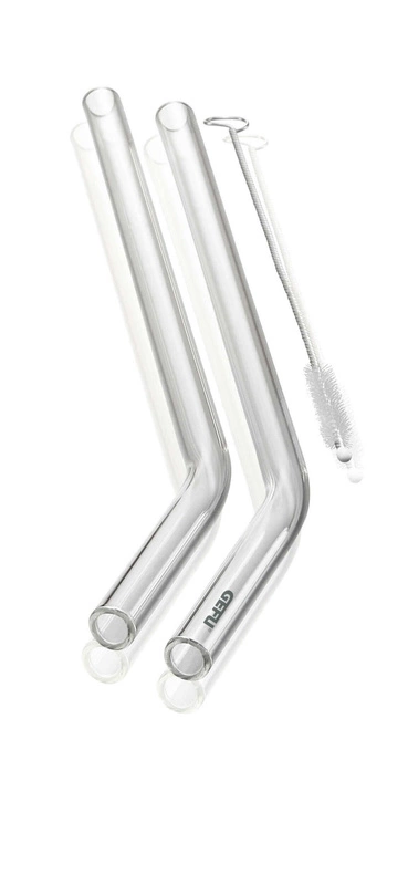 GEFU - zestaw 4 szklanych słomek 23 cm FUTURE