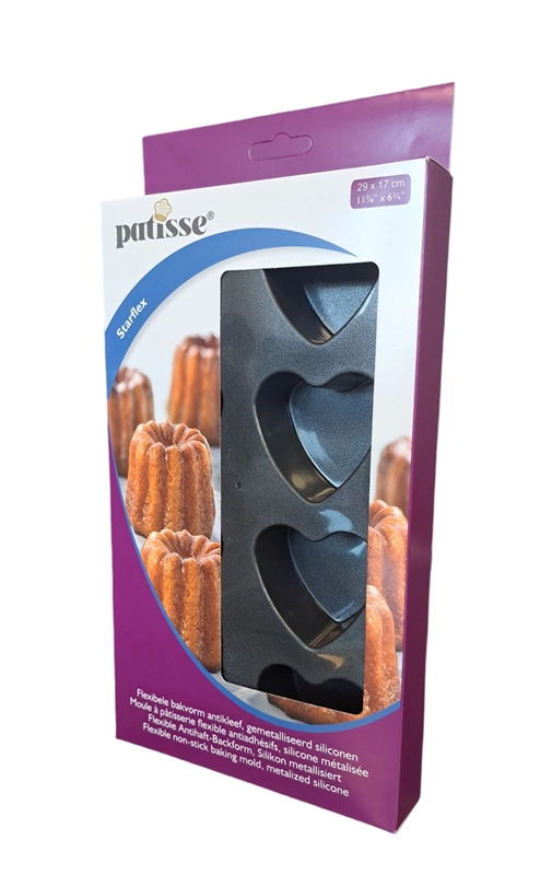 Patisse - Silikonowa forma na 6 mini serc 29x17cm STARFLEX