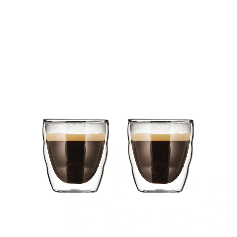 Bodum - szklanki z podwójną ścianką 2 szt. Pilatus 80 ml Transparent