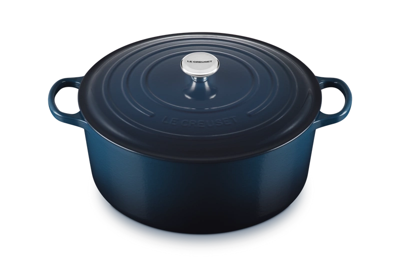 Le Creuset brytfanna żeliwna emaliowana Signature okrągła 34 cm 12 l nuit