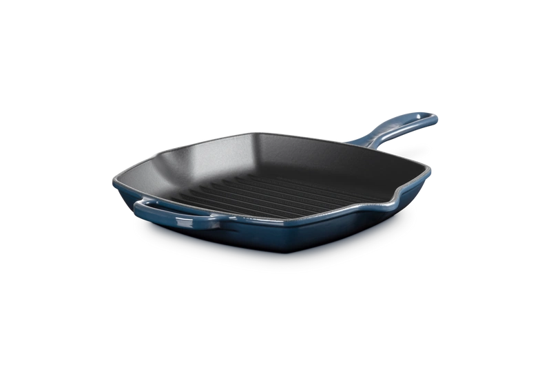 Le Creuset - patelnia żeliwna grillowa z dwoma uchwytami 26 cm Nuit