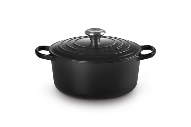 Le Creuset brytfanna żeliwna emaliowana Signature okrągła 24 cm 4,2 l czarna