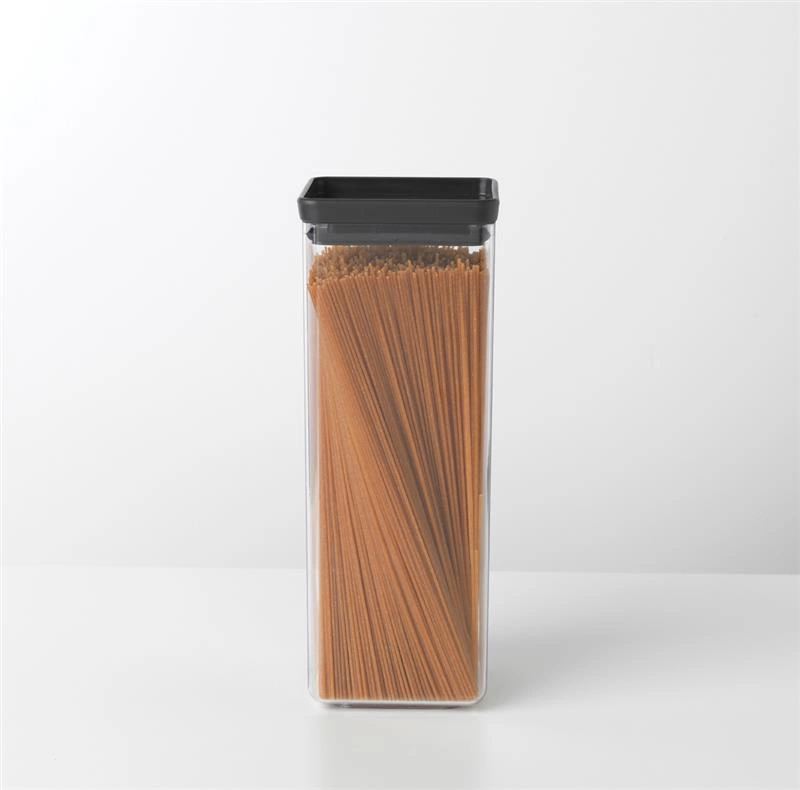 Brabantia - Kwadratowy pojemnik 2,5l Tasty+ szary