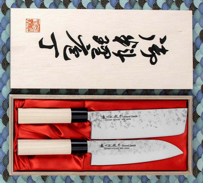 Satake - Nashiji Natural Zestaw Santoku + Nakiri