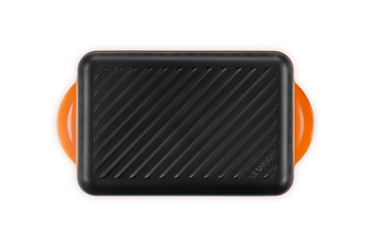 Le Creuset - patelnia żeliwna grillowa z dwoma uchwytami 32 cm Płomienna