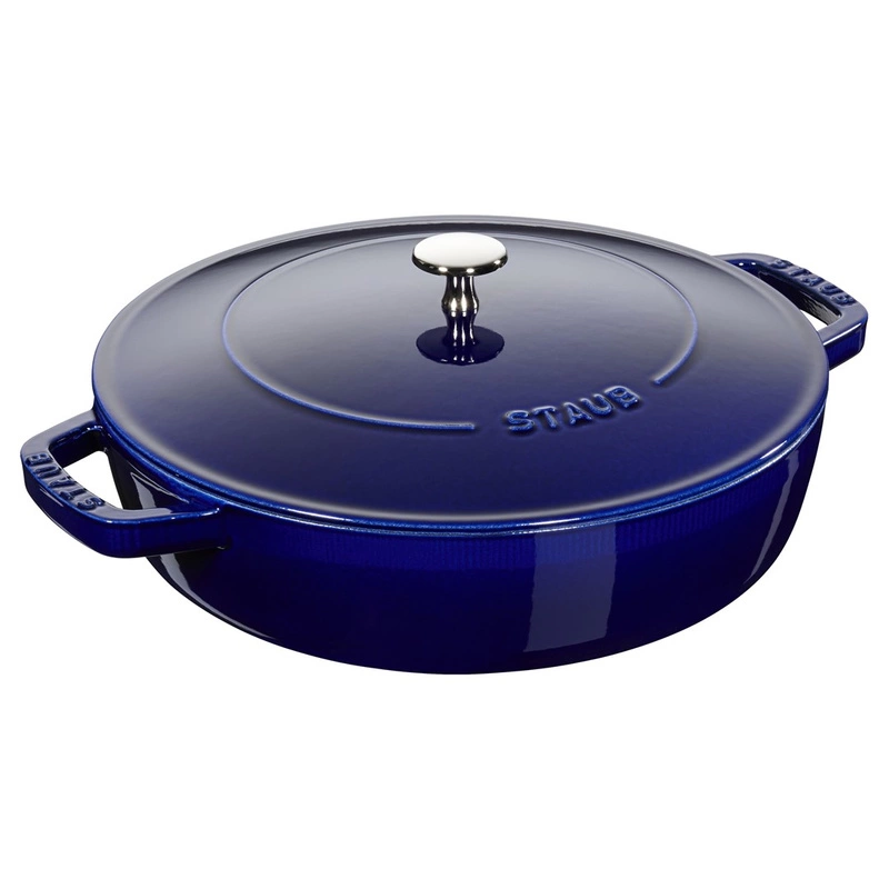 Staub - głęboka patelnia żeliwna Chistera niebieska 24 cm