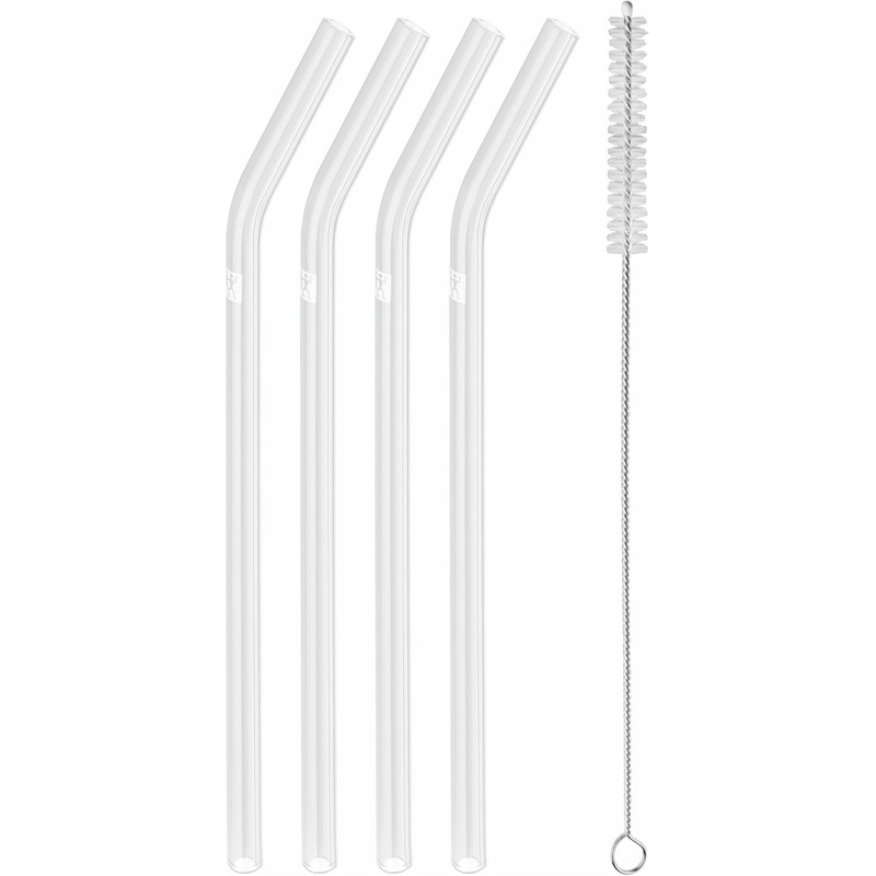 Zwilling - zestaw 4 słomek zakrzywionych białe Sorrento