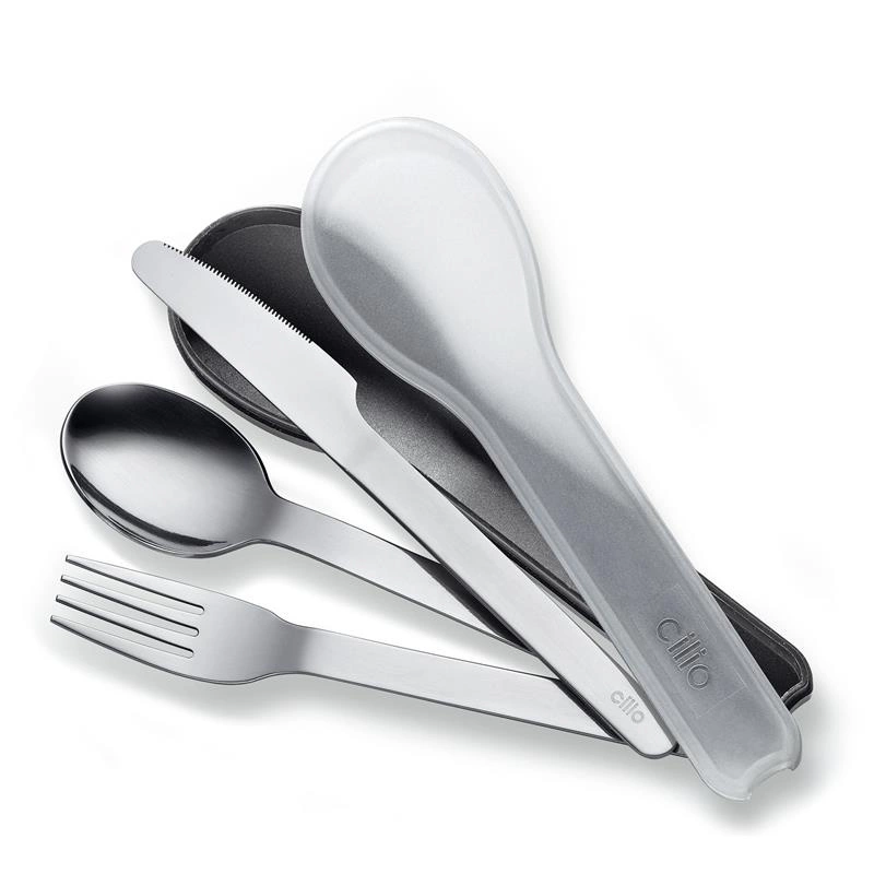Cilio - zestaw sztućców w etui, 3 el., stal nierdzewna, 19 cm Gita
