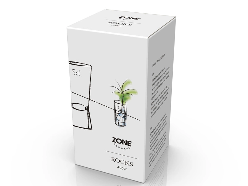 Zone Denmark - Miarka do alkoholu 25/50ml Rocks Stalowa