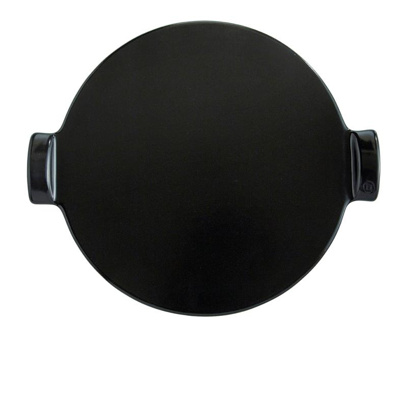 Emile Henry - Zestaw do pizzy- gładki kamień 37cm plus drewniana łopatka 43x33x0.8cm