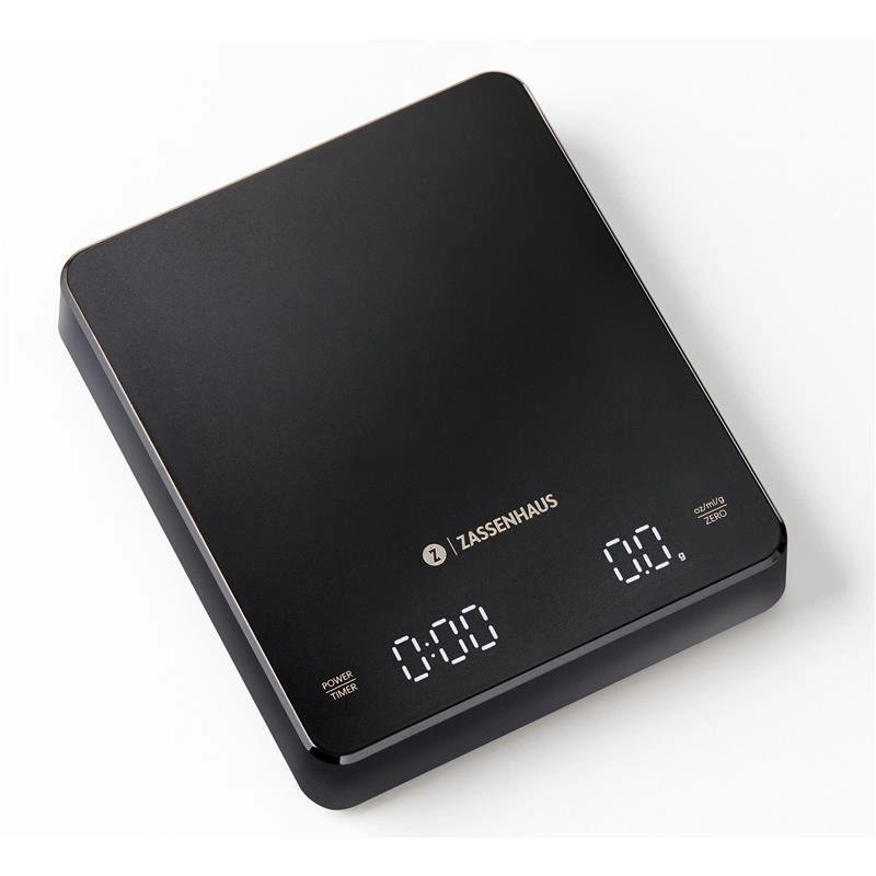 Zassenhaus - waga do kawy, ładowana przez USB, do 3 kg, czarna Expert