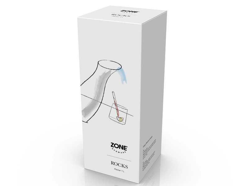 Zone Denmark - Dzbanek na wodę 1L Rocks Black