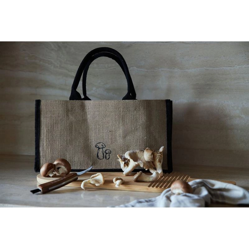 Sagaform - torba z nożem do grzybów, juta, 40 x 19 x 22 cm Karl-Johan