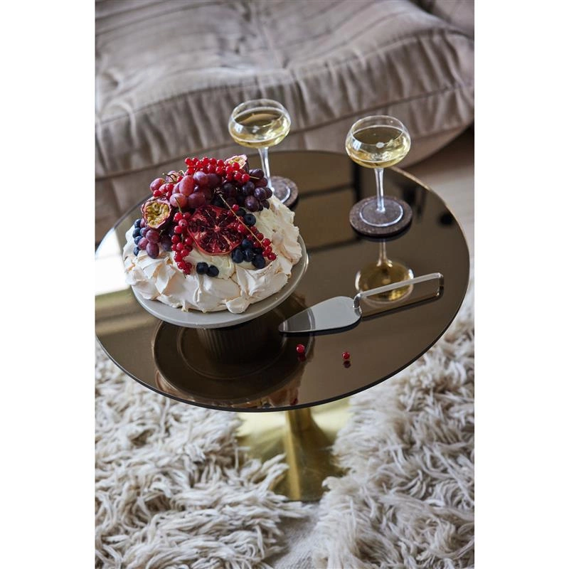 Sagaform - podkładki pod szklanki, 4 szt., korek, śred. 10 cm, ciemnobrązowe Dante