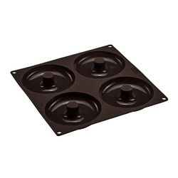 Lurch - forma na 4 ciastka z dziurką, silikon, 26 x 26 cm Flexiform