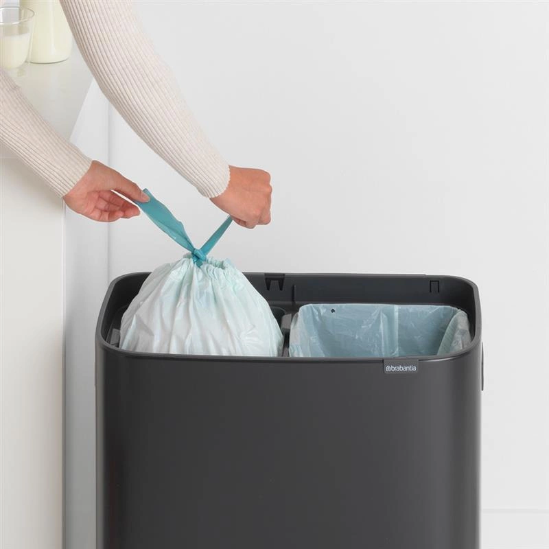 Brabantia - kosz na śmieci Bo Touch Bin 60L (2 x 30) czarny