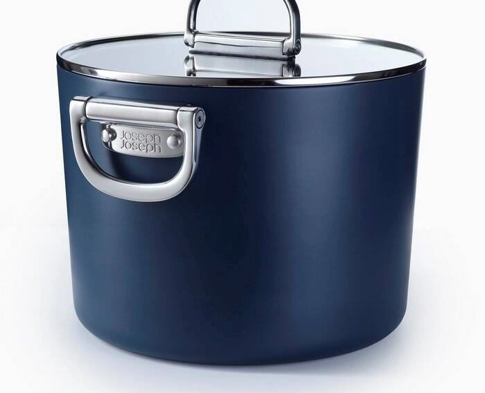 Joseph Joseph - Garnek wysoki 25cm ze skł. uchwytami+pokr.Space