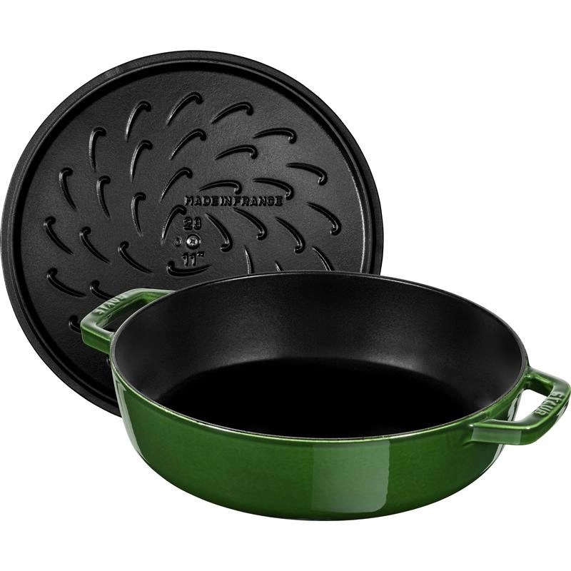 Staub - głęboka patelnia żeliwna Chistera zielona 24 cm