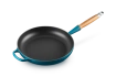 Le Creuset - patelnia żeliwna z drewnianym uchwytem 28 cm Deep Teal