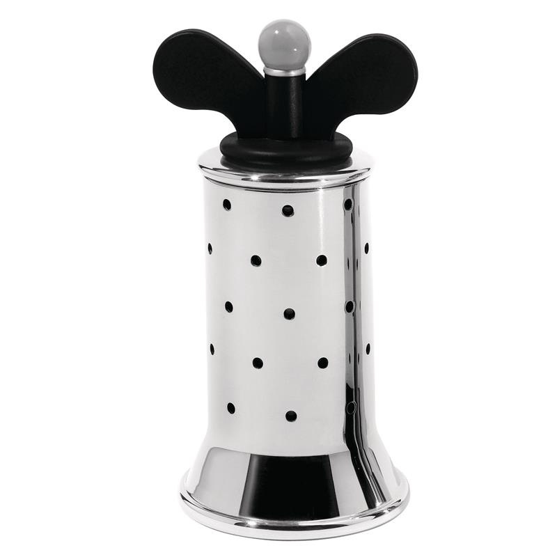 Alessi - młynek do pieprzu, czarny uchwyt 9098