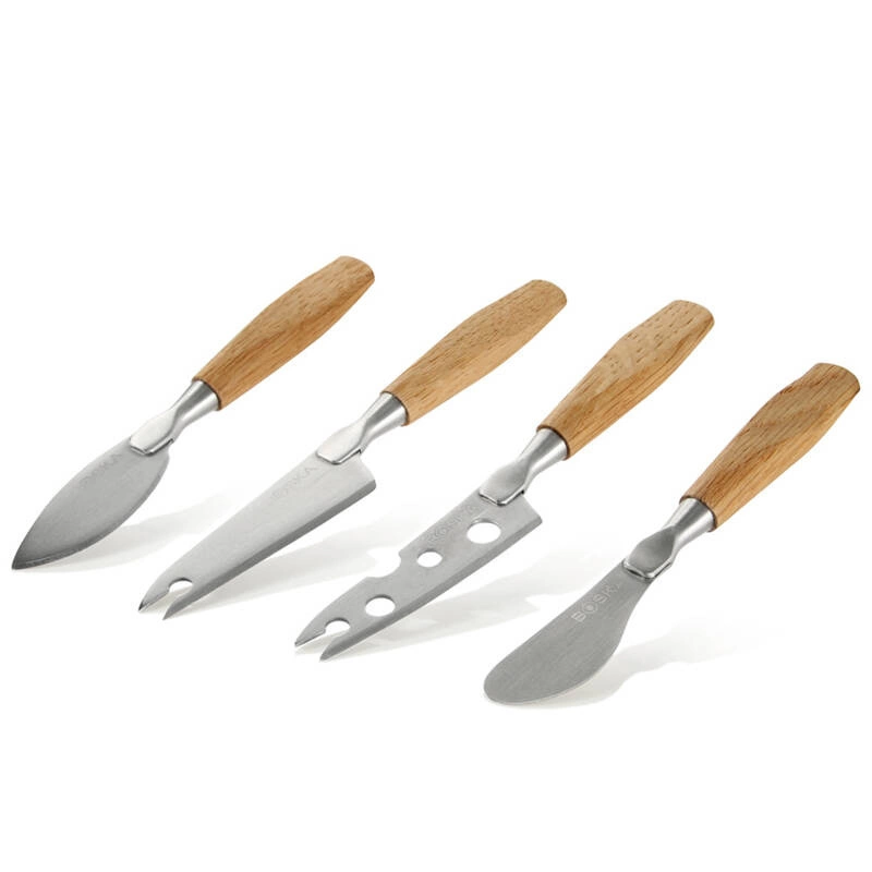 Boska - Zestaw mini 4 noży do sera, dąb