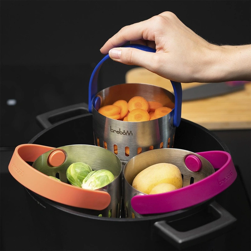 Trebonn - Koszyk do gotowania stalowy Cookin'Pod PRO - Coral