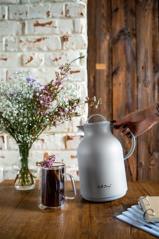 Vialli Design - Termos z wkładem szklanym 1L AMO szary