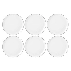 Seltmann - LIDO BLACK LINE Zestaw 6 talerzy obiadowych 20 cm