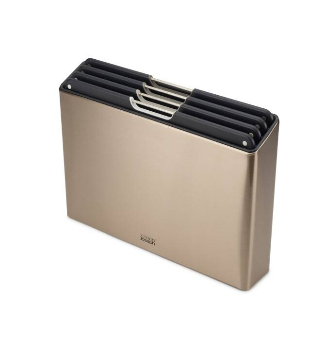Joseph Joseph - Zestaw 4desek do krojenia RoseGold FolioSteel