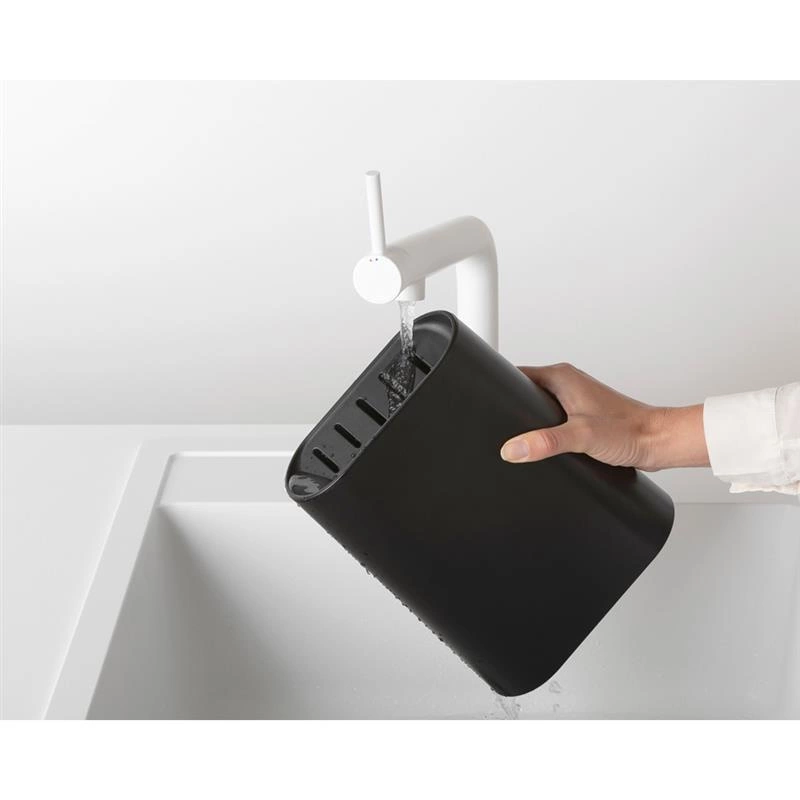Brabantia - Zestaw 5 noży w bloku Tasty+ Ciemno Szary
