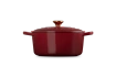 Le Creuset - brytfanna żeliwna emaliowana Signature okrągła 22 cm 3,3 l garnet