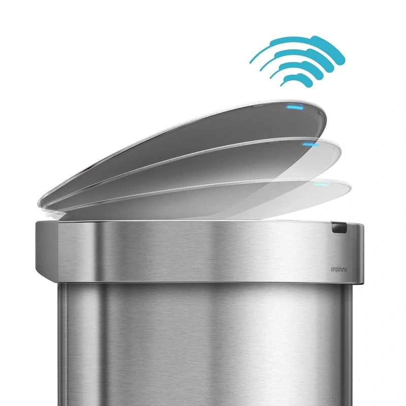 simplehuman - Kosz na śmieci 45L SENSOR LINER POCKET półokrągły