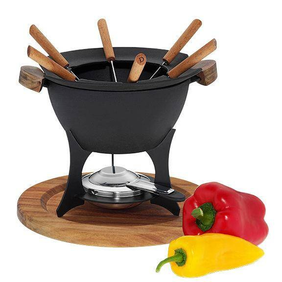 Kela - żeliwny zestaw do fondue, dla 6 os., 1,0 l, śred. 26,5 x 21,5 cm Country