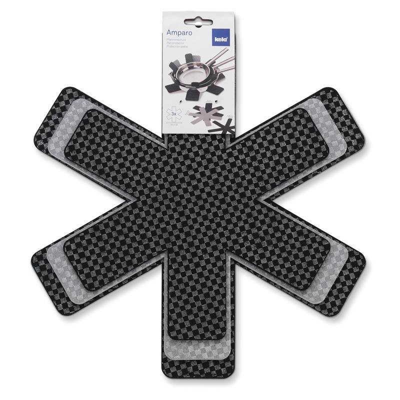 Kela - Zestaw 3 przekładek do patelni czarny Amparo