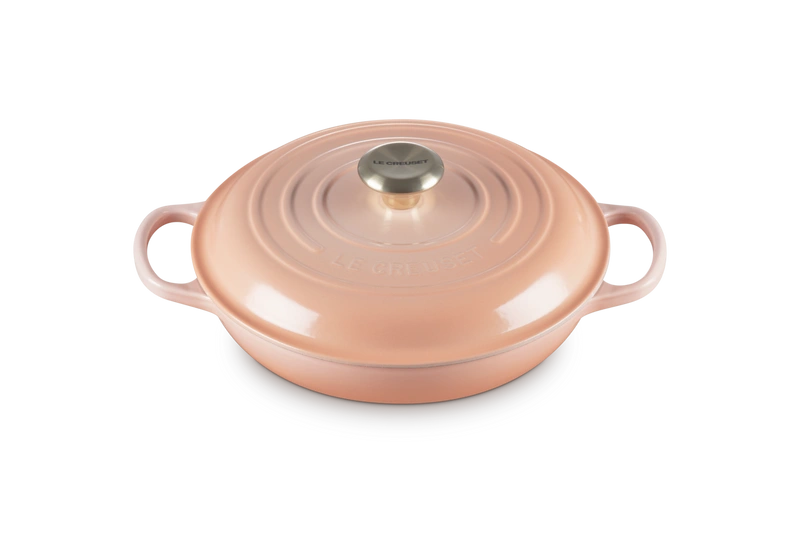 Le Creuset - garnek patelnia Gourmet Signature 26 cm 2,2 l peche
