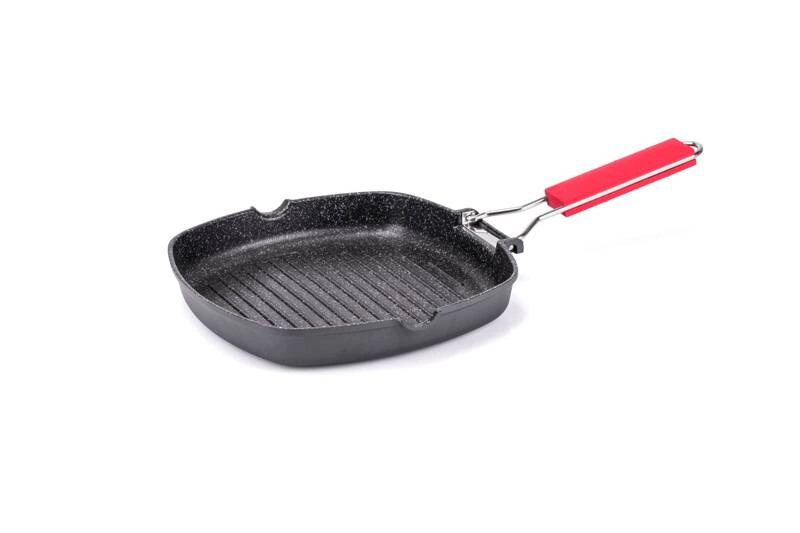 Moneta - Patelnia grillowa ze składaną rączką 24cm ind