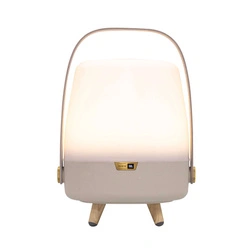 Kooduu - LITE-UP PLAY MINI Lampa przenośna z głośnikiem - Beżowy