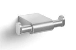 Zack - ATORE podwójny wieszak łazienkowy stal matowa