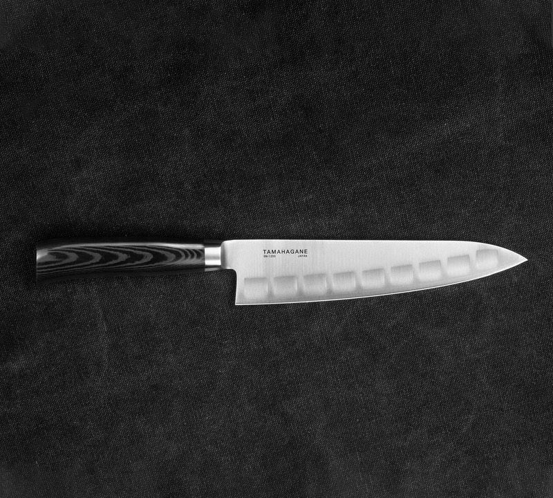 Tamahagane - SAN Black Nóż Szefa żłobiony 21cm