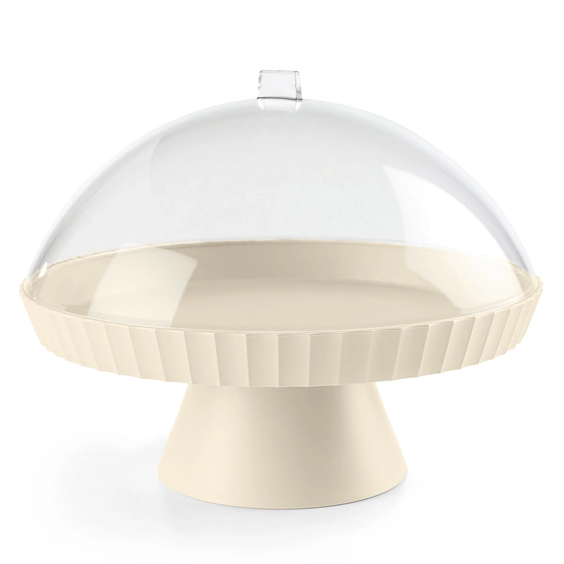 Blim Plus - AGORA Patera do ciasta z pokrywą kremowa