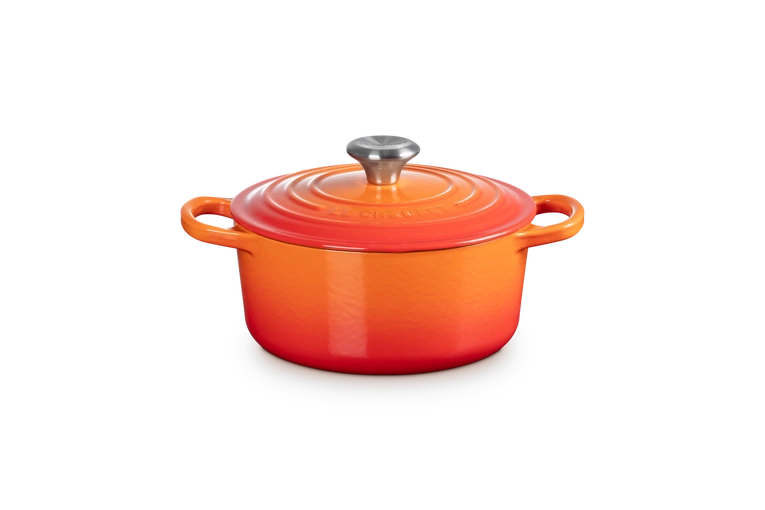 Le Creuset - brytfanna żeliwna emaliowana Signature okrągła 18 cm 1,8 l płomienna
