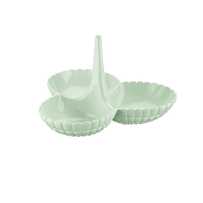 Guzzini - Potrójna miseczka na przekąski, pistacjowa TIFFANY