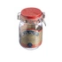 KILNER - Słoik 1l z ceramiczną pokrywą czerwony