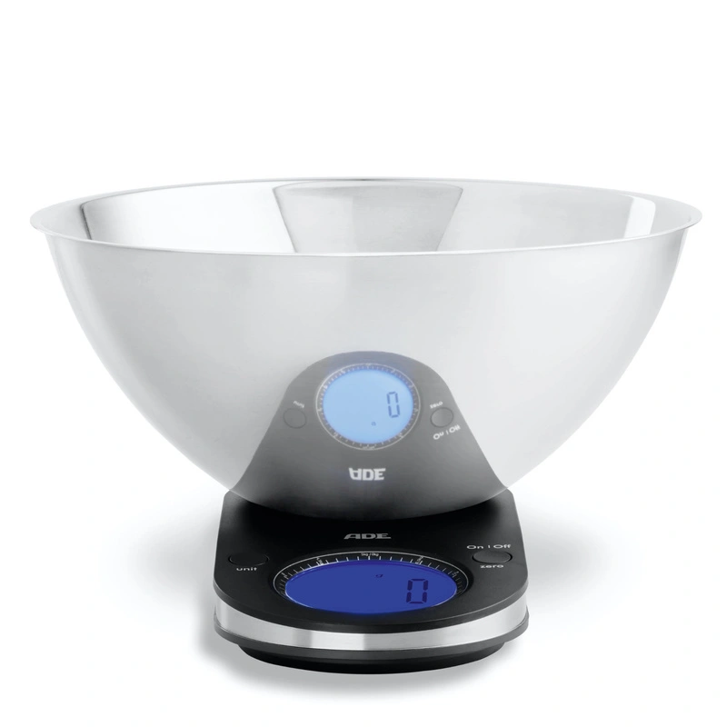 ADE - waga kuchenna z miską, do 5 kg, 2,0 l, 25 x 29 x 14 cm Tosca