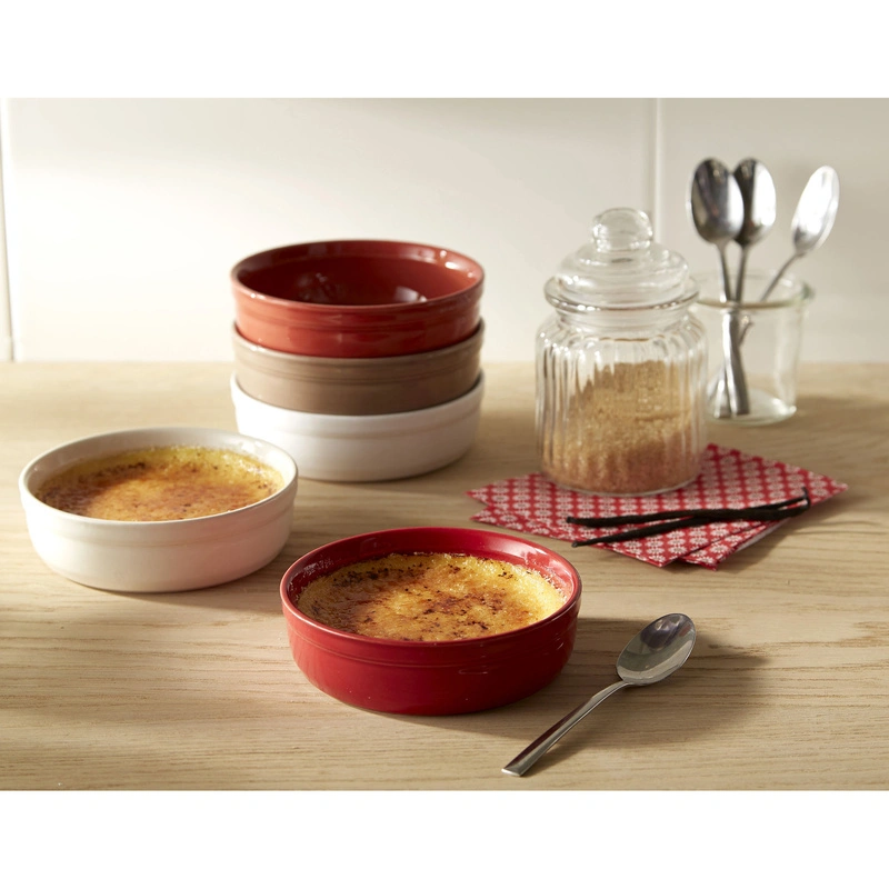 Emile Henry - Zestaw dwóch miseczek creme brulee - kremowy