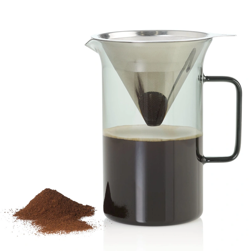 AdHoc - Zaparzacz przelewowy IMPACT, szary 600ml