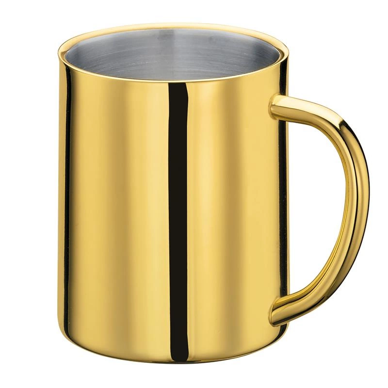 Cilio - kubek o podwójnych ściankach, stal nierdzewna, 0,26 l, kolor złoty Steel Oro
