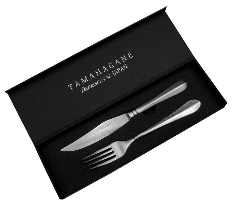 Tamahagane -  Zestaw Nóż + widelec do steków